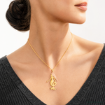 14k Two-Tone Mermaid Charm - Model Shot