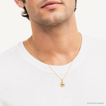 14K w/Rhodium Soccer Ball Pendant - Model Shot