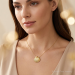 14K Fits Up To 8mm and 10mm Medium Scallop Shell Slide - Model Shot