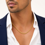 14k 5.5mm Solid Miami Cuban Chain - Model Shot