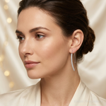 14k WG Diamond Fascination Diamond Dust/Accent Earrings - Model Shot