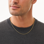 14k 2.25mm Semi-solid D/C Rope Chain - Model Shot