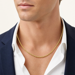 14k 4.9mm Semi-solid D/C Rope Chain - Model Shot