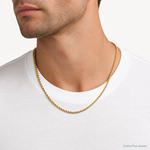 14k 5.5mm Semi-solid D/C Rope Chain - Model Shot