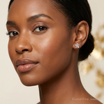 14k White Gold Diamond Earrings - Model Shot