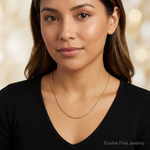 14k 1.5mm Ultra D/C Rope Chain - Model Shot