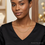 14k 2.25mm Ultra D/C Rope Chain - Model Shot