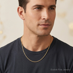 14k 2.5mm Ultra D/C Rope Chain - Model Shot