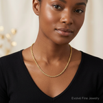 14k 2.75 mm Ultra D/C Rope Chain - Model Shot