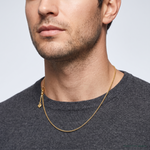 Leslie's Sterling Silver Gold-plated Adjustable .95mm Rolo Chain - Model Shot