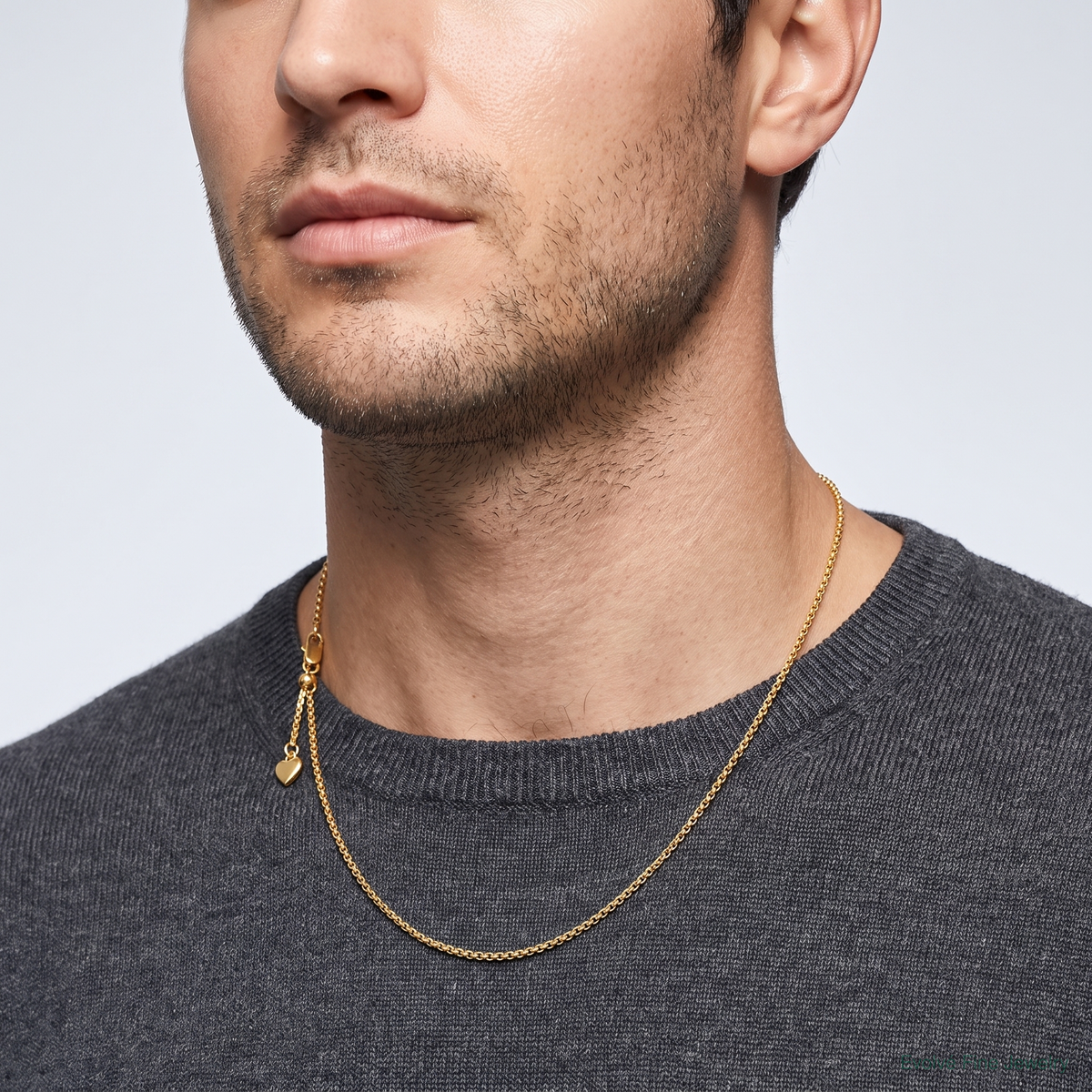 Leslie's Sterling Silver Gold-plated Adjustable .95mm Rolo Chain - Model Shot