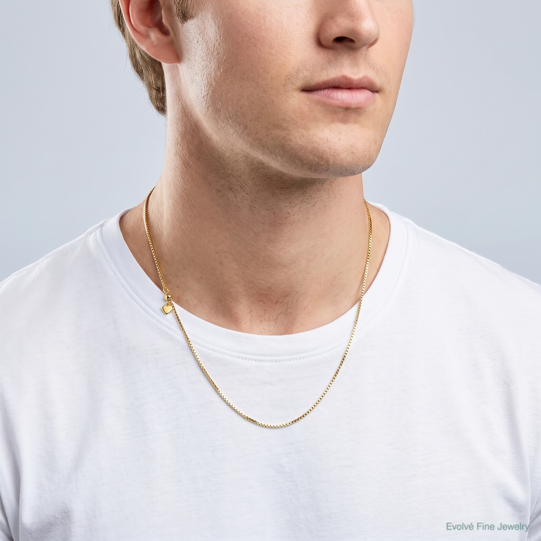 Leslie's Sterling Silver Gold-plated Adjustable 1.15mm Box Chain - Model Shot