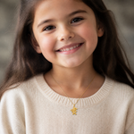 14k Madi K Polished Smiling Gingerbread Pendant - Model Shot