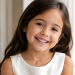 14k Madi K 3mm Peridot Heart Birthstone Necklace - Model Shot