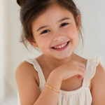 14k Madi K 2.5mm Slip-on Baby Bangle - Model Shot