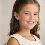 14k Madi K Children's Cross Post Earrings - Model Shot