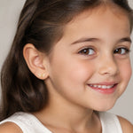 14k Madi K CZ Children's Dragonfly Post Earrings - Model Shot