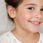 14k Madi K CZ Children's Dragonfly Post Earrings - Model Shot