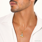 14k Two-tone 3-D Anchor w/Moveable Propeller Pendant - Model Shot