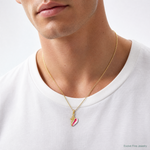 14k Enameled 3-D Conch Shell Pendant - Model Shot