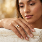 14k w/Rhodium Cross Ring - Model Shot