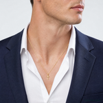14k Small Cross Charm - Model Shot