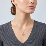 14k Star of David Pendant - Model Shot