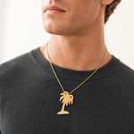 14k Palm Tree Slide - Model Shot