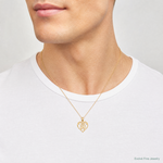 14k 60 Heart Pendant - Model Shot