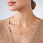 14k 2-Piece Handcuffs Pendant - Model Shot
