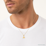 14K 3D Whale Tail Pendant - Model Shot