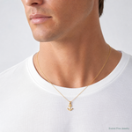 14k Mini Anchor Pendant - Model Shot