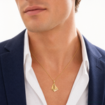 14k Sailboat Pendant - Model Shot