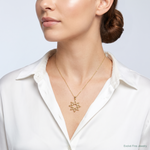 14k Sun Charm - Model Shot