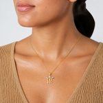 14K and Rhodium Sea Turtle Pendant - Model Shot