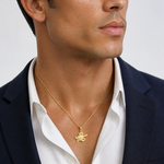 14k Sea Turtle Pendant - Model Shot