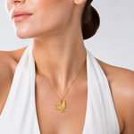 14k Rooster Pendant - Model Shot