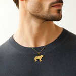 14k Labrador Dog Pendant - Model Shot
