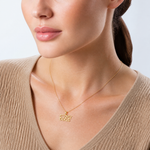 14k I HEART MY DOGS Pendant - Model Shot
