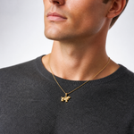 14k Cocker Spaniel Dog Pendant - Model Shot