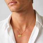 14k Electric Guitar Pendant - Model Shot