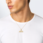 14K I HEART SOCCER Charm - Model Shot