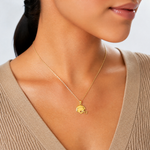 14k Football Helmet Charm - Model Shot
