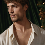 14K Polished Double Heart Pendant - Model Shot