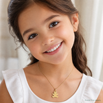 14k Teddy Bear Pendant - Model Shot