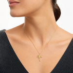 14k Palm Tree Slide - Model Shot