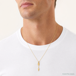 14K Polished 3D Arrow Pendant - Model Shot
