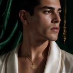 14k Two-tone Diamond-cut 15 Pendant - Model Shot