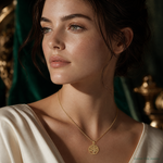 14k Polished Tree Of Life in Round Pendant - Model Shot