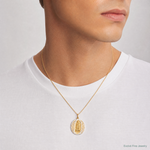 14k Two-Tone Our Lady Of Guadalupe Semi-solid Pendant - Model Shot
